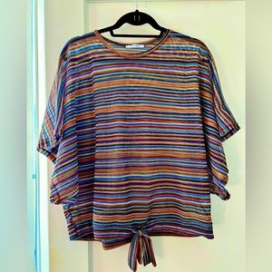 Zara mesh rainbow top